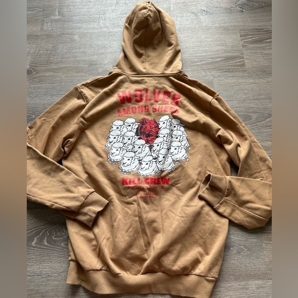 Men’s Size L- Kill Crew hoodie- tan
